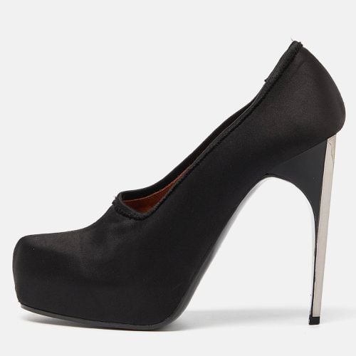 Lanvin Black Satin Platform Pumps Size 38.5 - Lanvin - Modalova