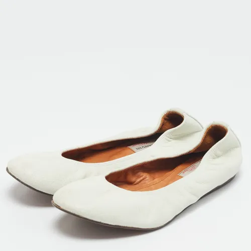 Leather Scrunch Ballet Flats Size 38 - Lanvin - Modalova