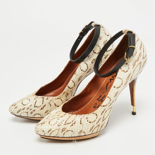 Size 38 Snakeskin Leather Ankle Strap Pumps - Lanvin - Modalova