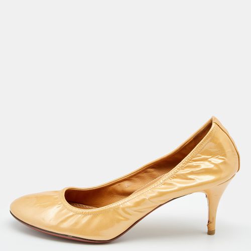 Lanvin Beige Patent Leather Scrunch Pumps Size 38 - Lanvin - Modalova