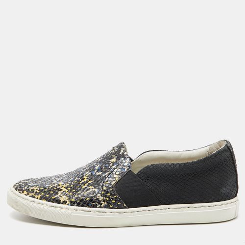 Embossed Python Leather Slip On Sneakers Size 36 - Lanvin - Modalova