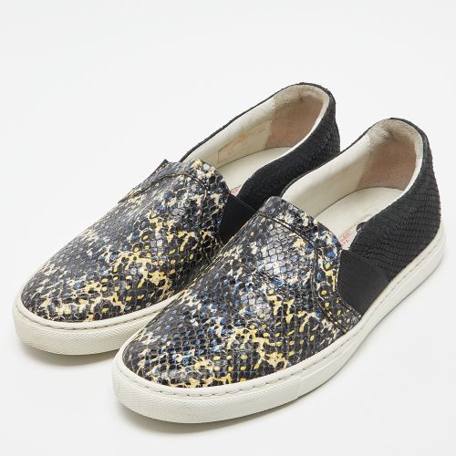 Embossed Python Leather Slip On Sneakers Size 36 - Lanvin - Modalova