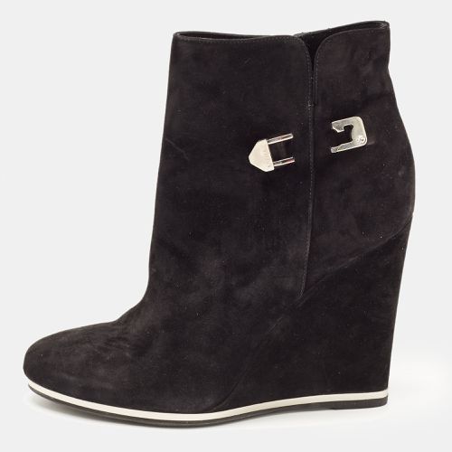 Le Silla Black Suede Wedge Ankle Boots Size 40 - Le Silla - Modalova