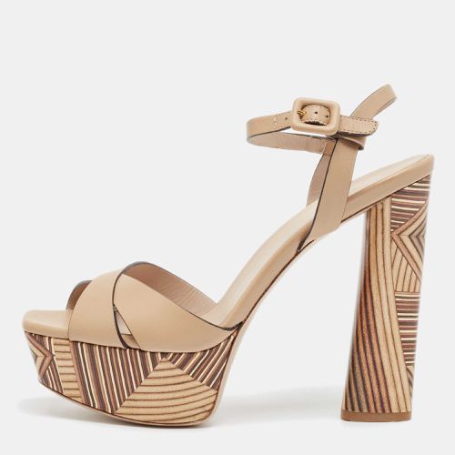 Le Silla Beige Leather Ankle Strap Platform Sandals Size 39 - Le Silla - Modalova