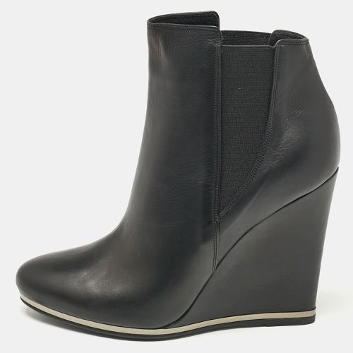 Le Silla Black Leather Wedge Ankle Length Boots Size 39 - Le Silla - Modalova