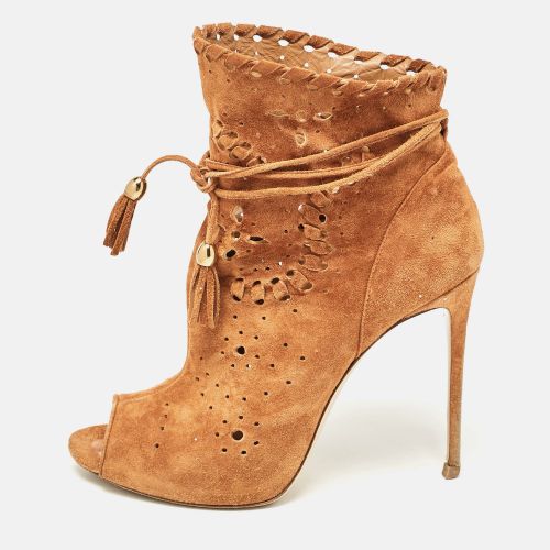 Le Silla Brown Suede Ankle Length Boots Size 37.5 - Le Silla - Modalova