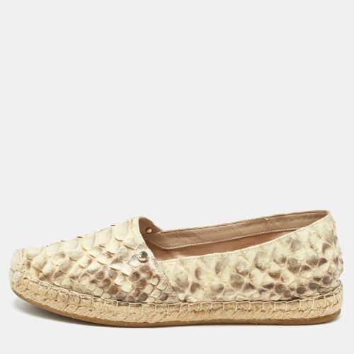 Le Silla Yellow/Brown Python Espadrille Flats Size 37 - Le Silla - Modalova