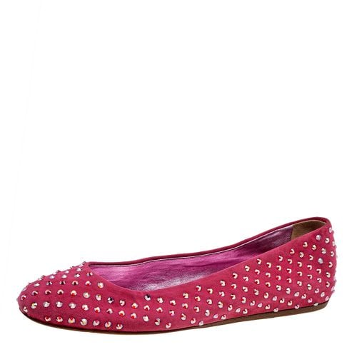 Suede Crystal Embellished Ballet Flats Size 39.5 - Le Silla - Modalova