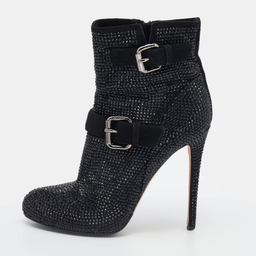 Le Silla Black Suede Embellished Ankle Boots Size 38 - Le Silla - Modalova