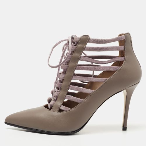 Le Silla Grey Leather Caged Lace Up Ankle Boots Size 35 - Le Silla - Modalova