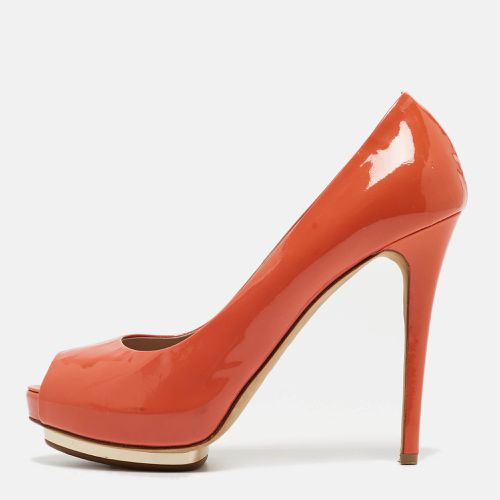 Le Silla Orange Patent Peep Toe Pumps Size 39.5 - Le Silla - Modalova