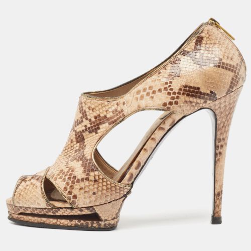 Le Silla Two Tone Snakeskin Cut Out Open Toe Pumps Size 40 - Le Silla - Modalova