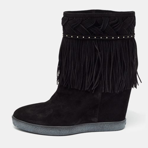 Suede Concealed Fringed Wedge Boots Size 37 - Le Silla - Modalova