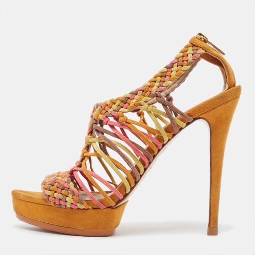 Le Silla Multicolor Suede Woven Platform Sandals Size 36.5 - Le Silla - Modalova