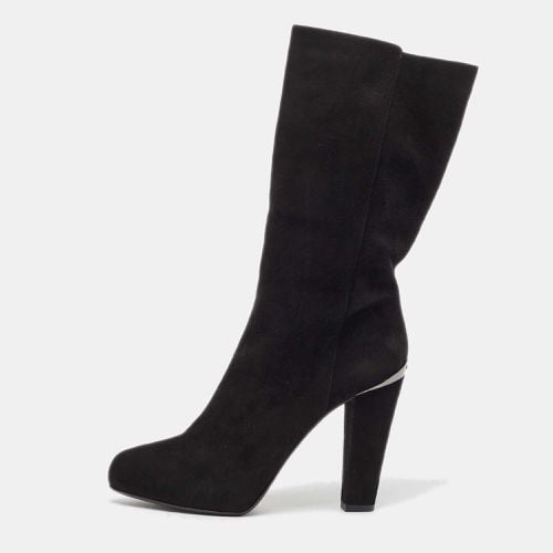 Le Silla Black Suede Platform Calf Length Boots Size 41 - Le Silla - Modalova