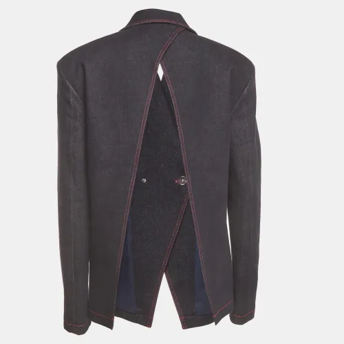 Denim Open Back Asymmetric Jacket S - Leo Lin - Modalova