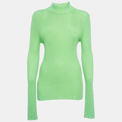 Les Rêveries Acid Green Cashmere Turtleneck Sweater M - Les Reveries - Modalova