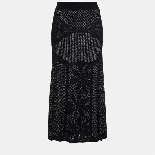 M Missoni Collection Black Patterned Knit Midi Skirt S - M Missoni - Modalova