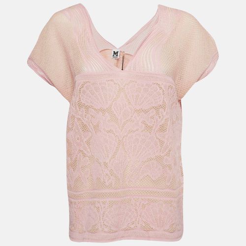 M Missoni Pink Patterned Lurex Knit Top S - M Missoni - Modalova