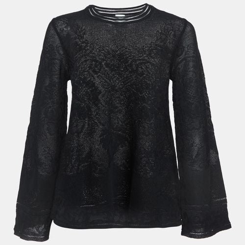 M Missoni Black Floral Stretch Lace Top S - M Missoni - Modalova