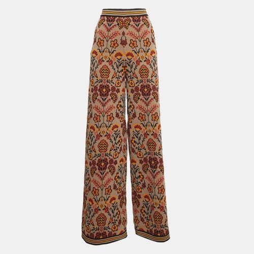 M Missoni Multicolor Floral Pattern Knit Wide Leg Pants L - M Missoni - Modalova