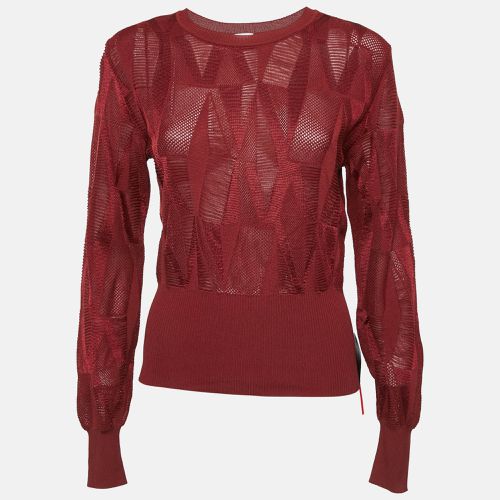 M Missoni Dark Red Patterned Knit Jumper M - M Missoni - Modalova