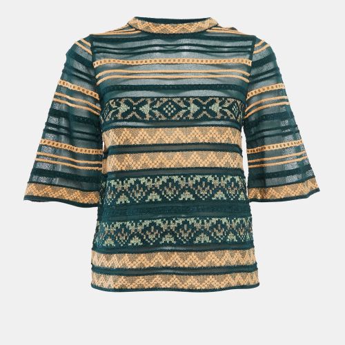 M Missoni Green Patterned Knit Top M - M Missoni - Modalova