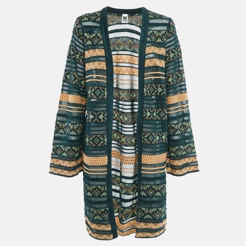 M Missoni Green/Multicolor Knit Long Cardigan S - M Missoni - Modalova