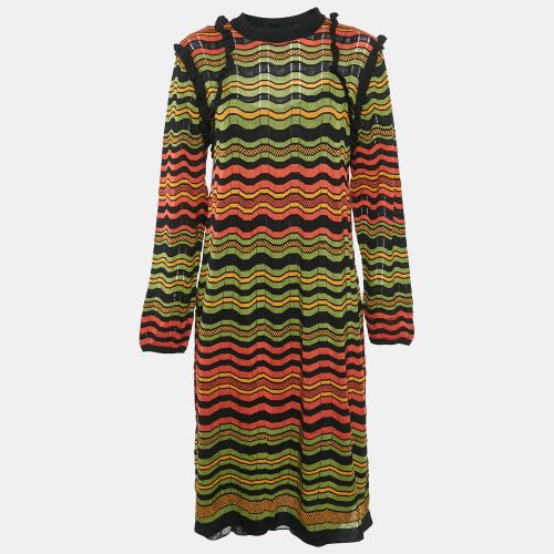 M Missoni Multicolor Patterned Knit Ruffled Midi Dress S - M Missoni - Modalova