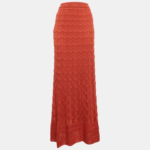 M Missoni Brown Patterned Knit Maxi Skirt S - M Missoni - Modalova