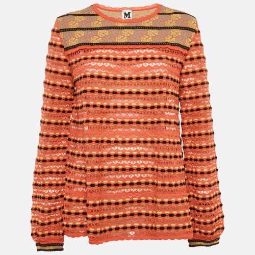 M Missoni Multicolor Patterned Knit Long Sleeve Top L - M Missoni - Modalova