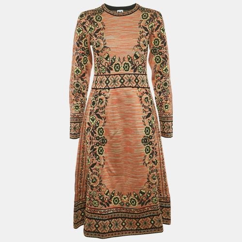 M Missoni Multicolor Patterned Knit Long Sleeve Midi Dress S - M Missoni - Modalova