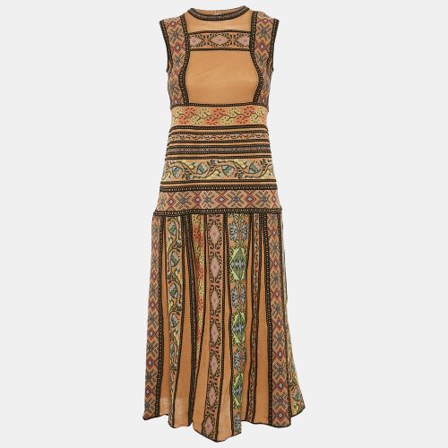 Patterned Intarsia Wool Knit Sleeveless Midi Dress S - M Missoni - Modalova