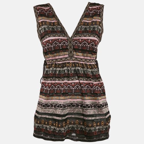 M Missoni Burgundy Lurex Knit Sleeveless Top M - M Missoni - Modalova