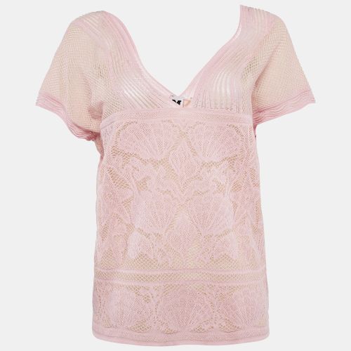 M Missoni Pink Floral Patterned Lurex Knit Top S - M Missoni - Modalova