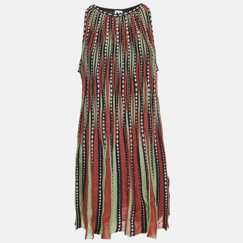M Missoni Orange/Green Alga and Bubble Knit A-Line Mini Dress M - M Missoni - Modalova