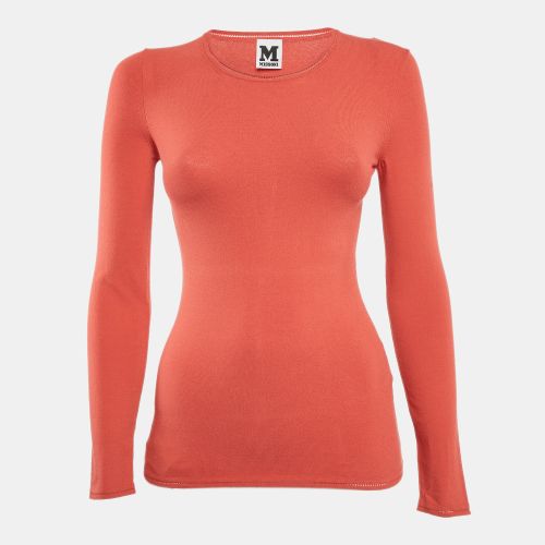 M Missoni Coral Pink Knit Long Sleeve Top S - M Missoni - Modalova