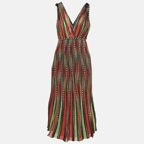 M Missoni Multicolor Alga and Bubble Pattern Knit Sleeveless Midi Dress S - M Missoni Denim - Modalova