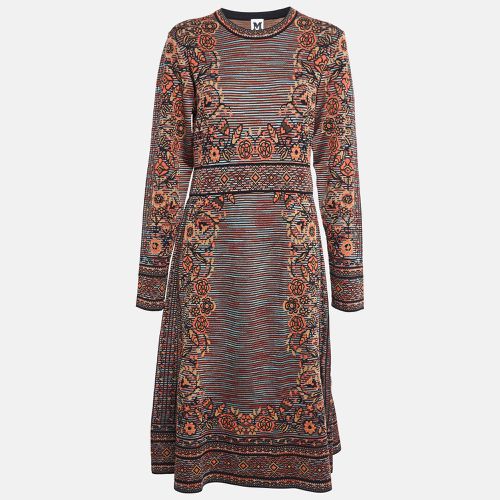 M Missoni Denim Patterned Knit Full Sleeve Midi Dress L - M Missoni Denim - Modalova