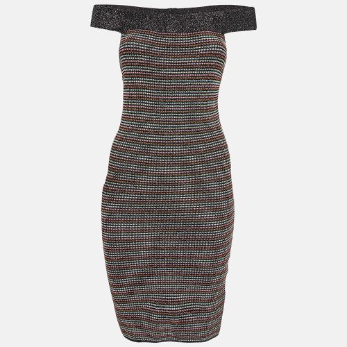 M Missoni Multicolor Lurex Knit Off-Shoulder Mini Dress M - M Missoni - Modalova