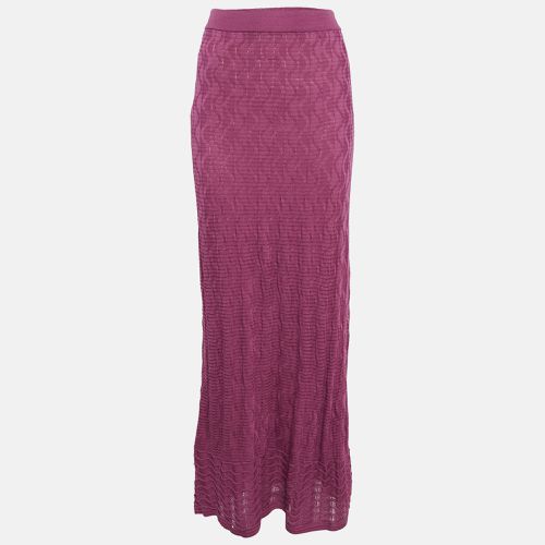 M Missoni Pink Patterned Knit Maxi Skirt S - M Missoni - Modalova