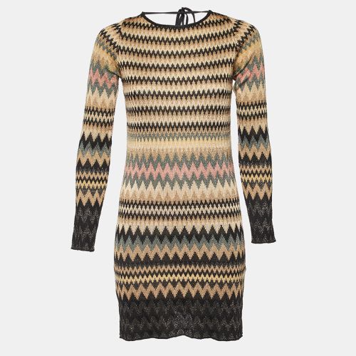 M Missoni Multicolor Chevron Lurex Knit Mini Dress S - M Missoni - Modalova