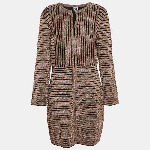 M Missoni Metallic Stripe Lurex Knit Long Cardigan L - M Missoni - Modalova