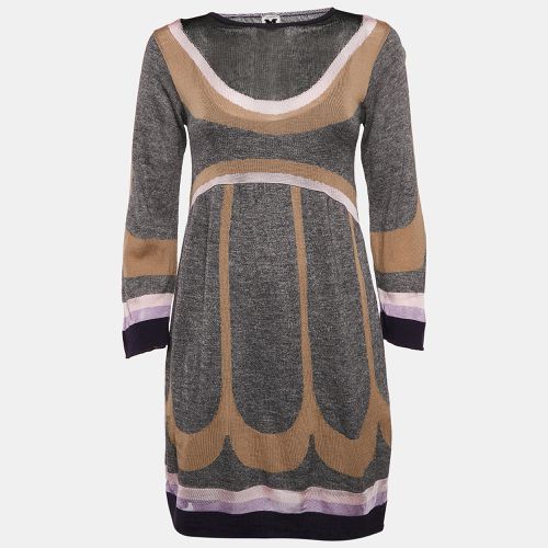 Pattern Wool Blend Knit Knee-Length Dress S - M Missoni - Modalova