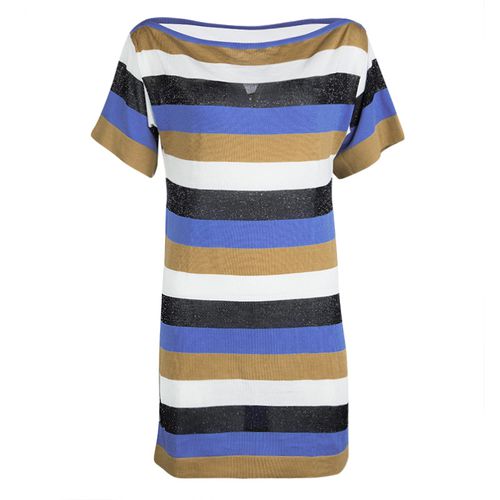 M Missoni Colorblock Striped Knit Strip Back Detail Top M - M Missoni - Modalova