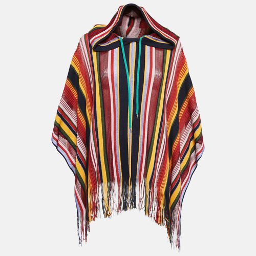 M Missoni Multicolor Wool Blend Knit Fringed Poncho ONE SIZE - M Missoni - Modalova