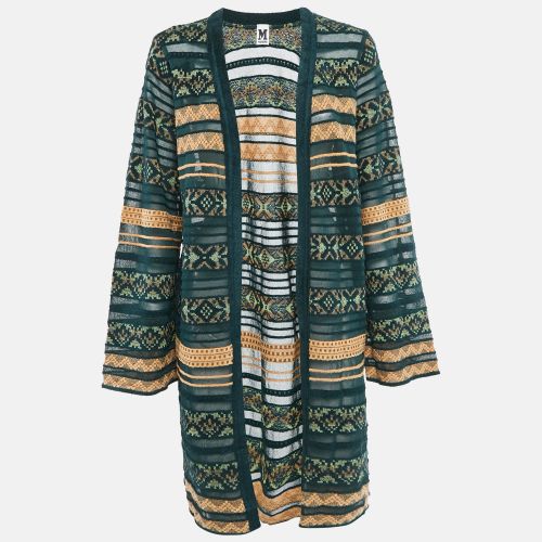 M Missoni Green/Multicolor Knit Long Cardigan S - M Missoni - Modalova