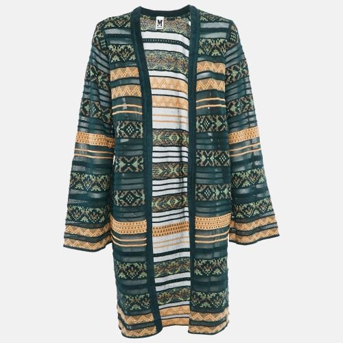 M Missoni Green/Multicolor Patterned Knit Open Front Cardigan L - M Missoni - Modalova