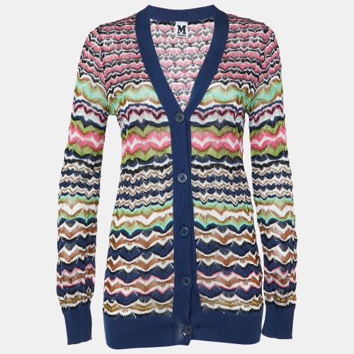 Patterned Knit Button Front Cardigan M - M Missoni - Modalova