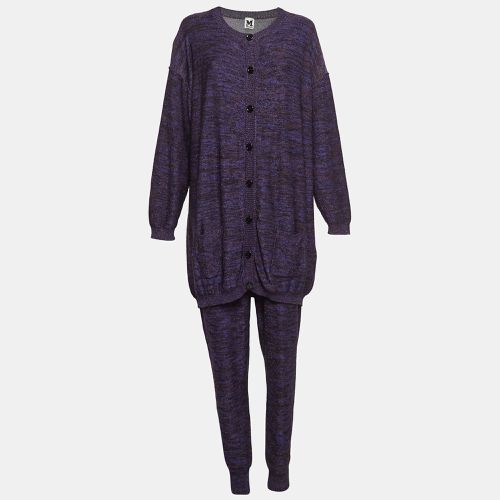 M Missoni Purple Patterned Lurex Knit Cardigan & Playsuit Set L - M Missoni - Modalova